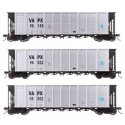 50′ RD-4 Hopper 3-Pack - Ready to Run -- Virginia Power VAPX 98022, 98052, 98155, HO, WalthersMainline 56882