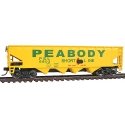 Offset Quad Hopper - Ready To Run -- Peabody Short Line 6802, HO, WalthersTrainline 1658