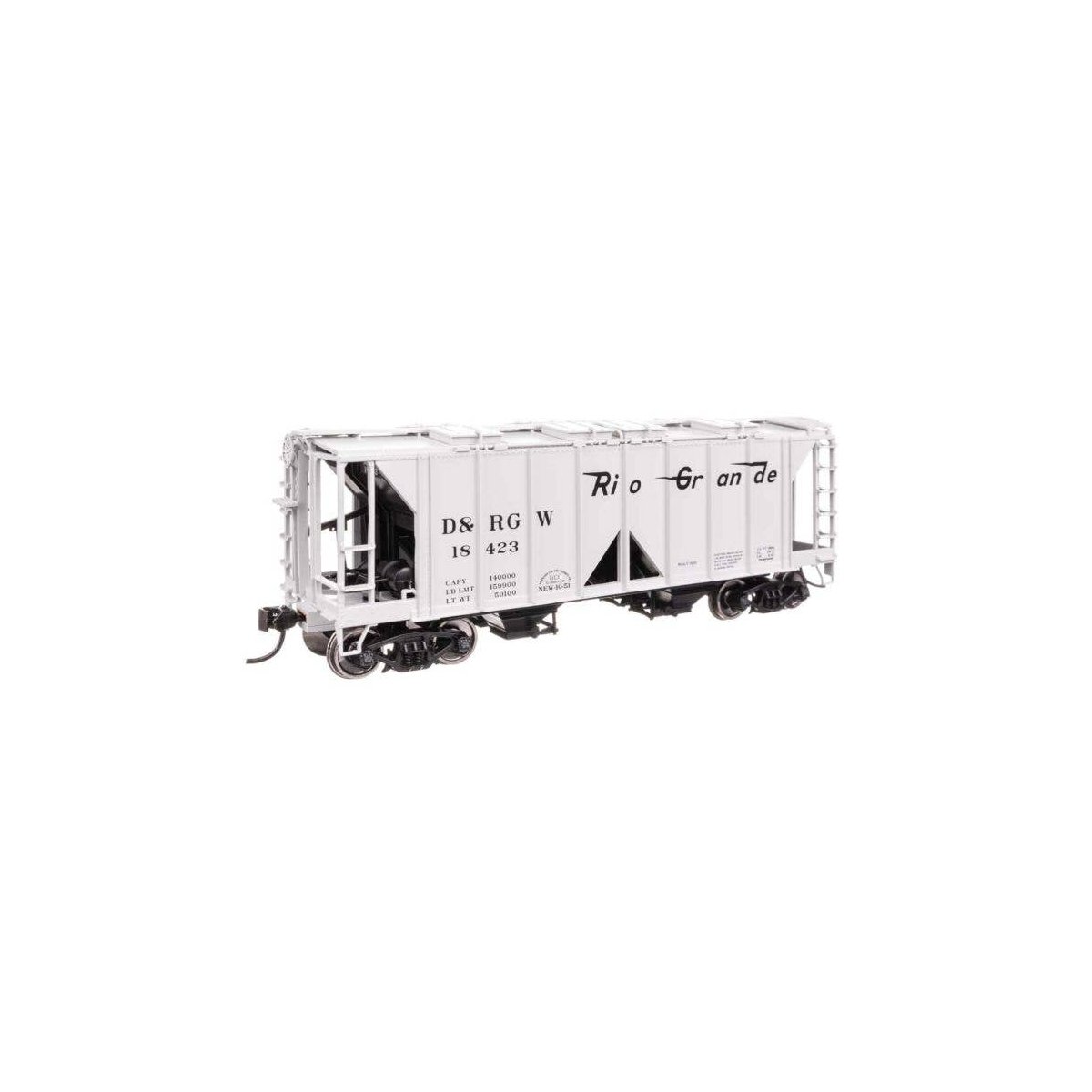ACF 1958 Cu Ft Covered Hopper - Ready to Run -- Denver & Rio Grande Western(TM) 18423, HO, WalthersMainline 49713