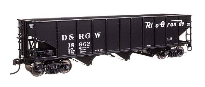 70-Ton AAR 3-Bay Open Hopper - Ready to Run -- Denver & Rio Grande Western 18962, HO, WalthersMainline 56747