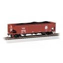 40′ Quad Hopper - Ready to Run - Silver Series(R) -- New Haven 81023 (Boxcar Red, Script Log, HO, Bachmann Industries 17624