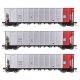 50′ RD-4 Hopper 3-Pack - Ready to Run -- Commonwealth Edison COMX 9012, 9030, 9067, HO, WalthersMainline 56874