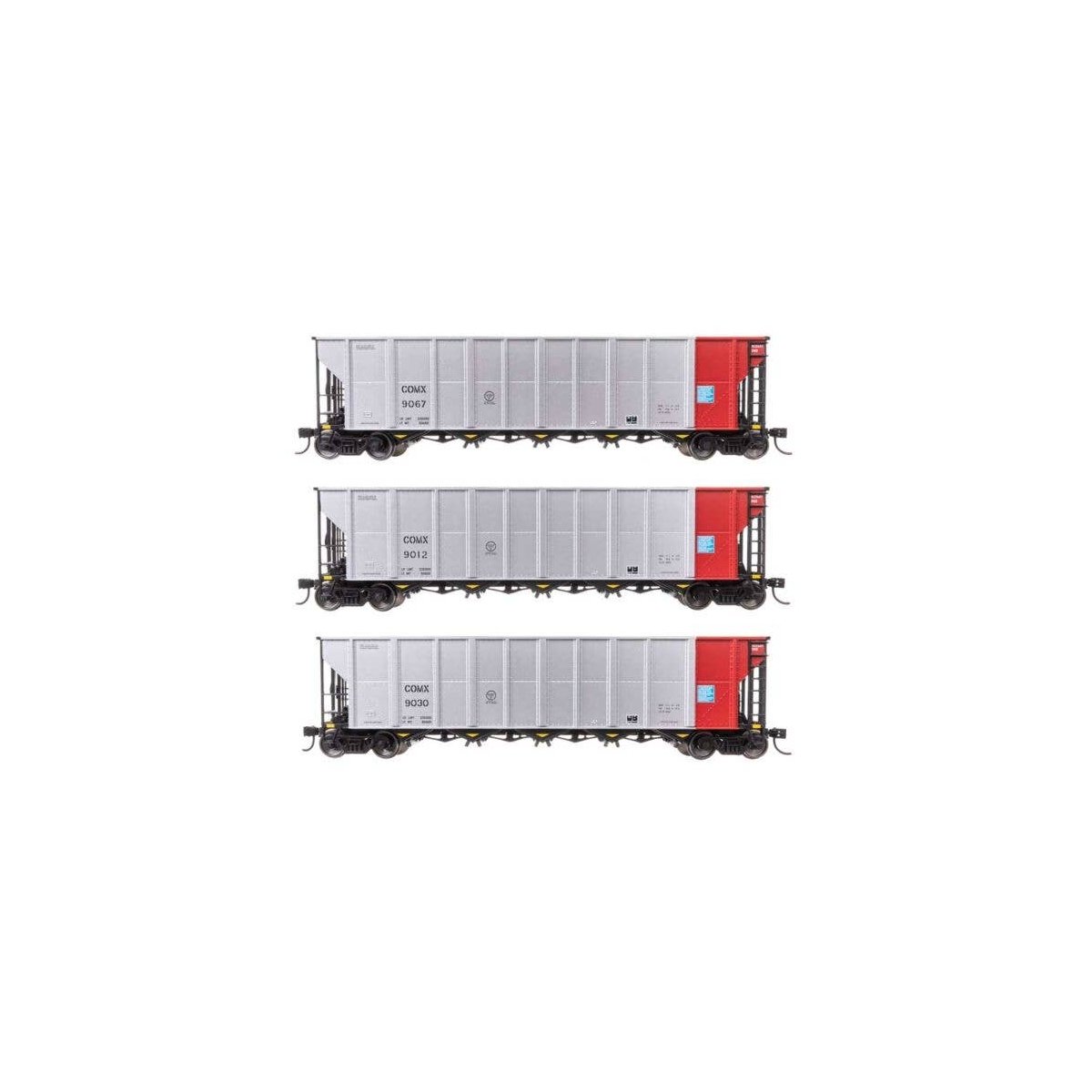 50′ RD-4 Hopper 3-Pack - Ready to Run -- Commonwealth Edison COMX 9012, 9030, 9067, HO, WalthersMainline 56874