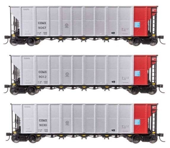 50′ RD-4 Hopper 3-Pack - Ready to Run -- Commonwealth Edison COMX 9012, 9030, 9067, HO, WalthersMainline 56874