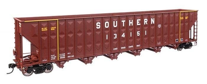 73′ Greenville 7,000 Cubic Foot Wood Chip Hopper - Ready to Run -- Southern Railway 134151 (bro, HO, WalthersMainline 56366