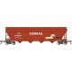 56′ ACF Center-Flow Covered Hopper - Ready to Run - Silver Series(R) -- Conrail (Boxcar Red,, HO, Bachmann Industries 17560