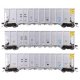 50′ RD-4 Hopper 3-Pack - Ready to Run -- American Electrical Power Service Corp. AEPX 20433, 20, HO, WalthersMainline 56868