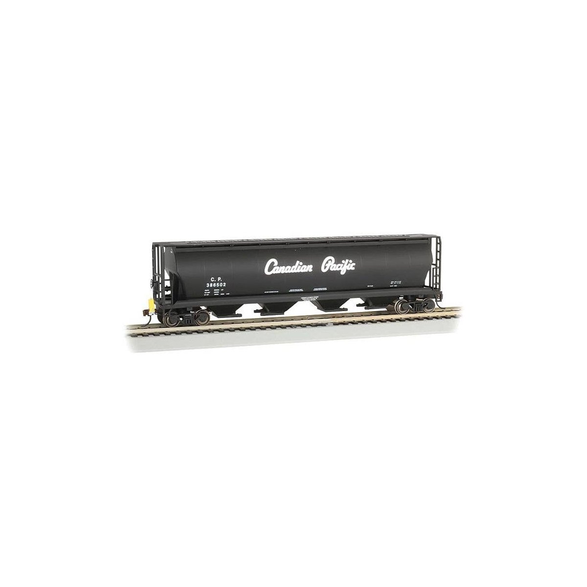 Canadian Cylindrical 4-Bay Grain Hopper, Flashing FRED - Ready to Run -- Canadian Pacific 38, HO, Bachmann Industries 73804