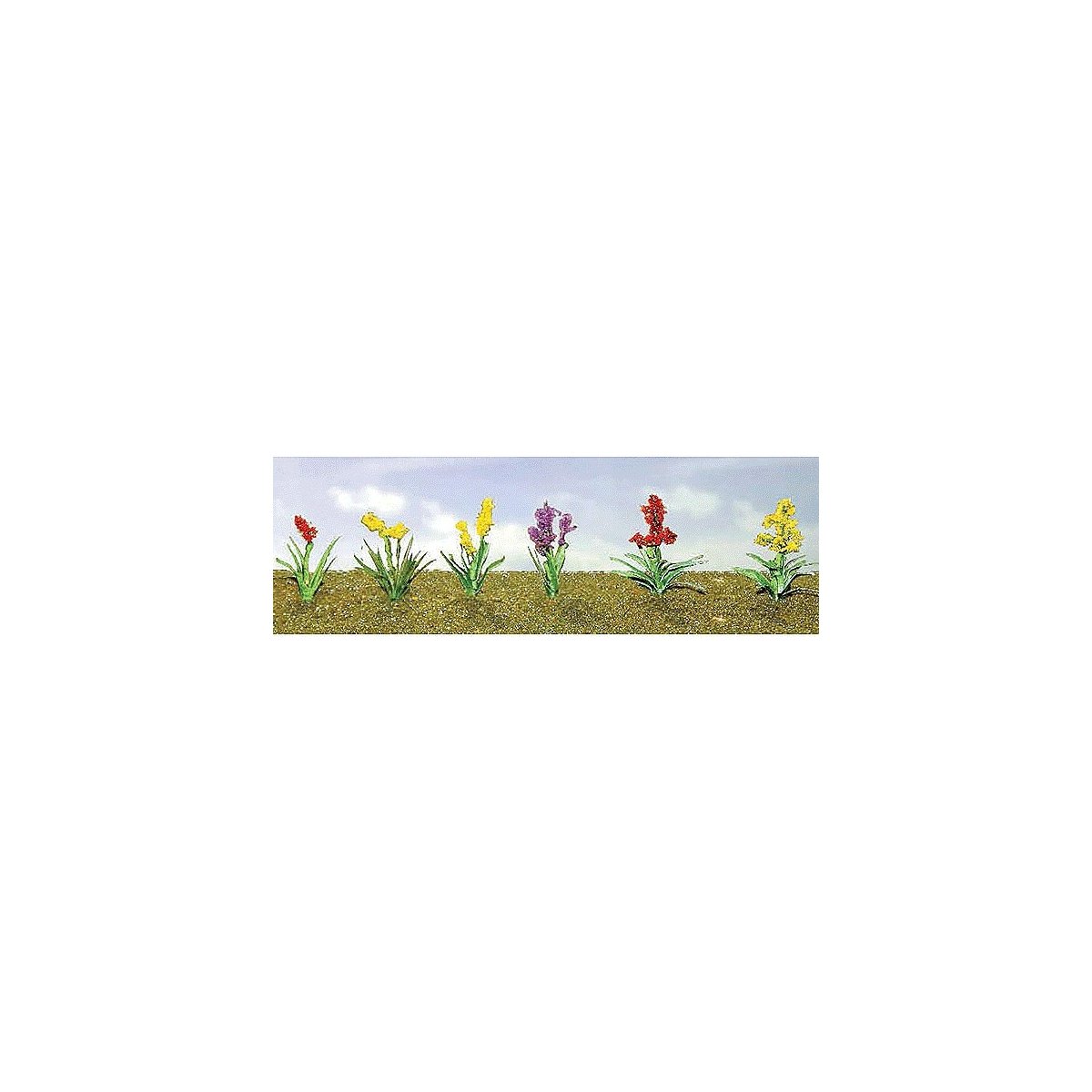 Assorted Flower Plants -- Set 2 pkg(10), O, JTT Miniature Tree 95560
