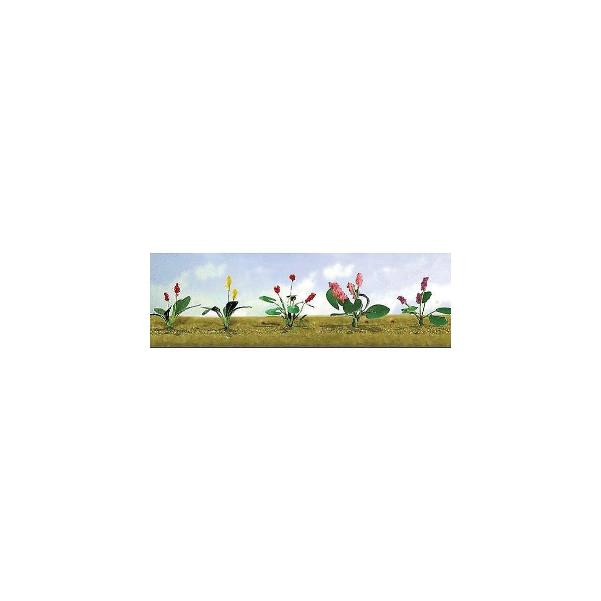 Assorted Flower Plants -- Set 3 pkg(10), O, JTT Miniature Tree 95562