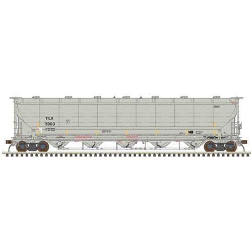 Trinity 5660 PD Covered Hopper - Ready to Run -- Trinity Industries Leasing TILX 6010, N, Atlas Model Railroad Co. 50006864