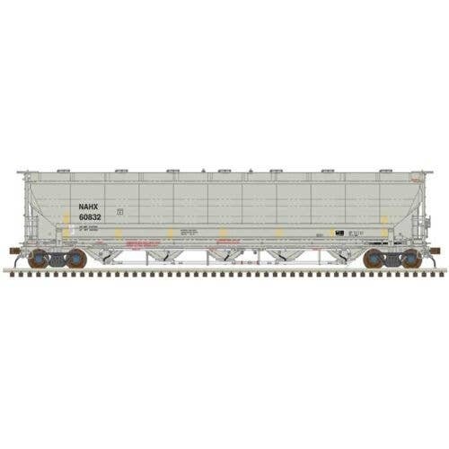 Trinity 5660 PD Covered Hopper - Ready to Run -- GE Rail Services NAHX 60885 (gray, b, N, Atlas Model Railroad Co. 50006853
