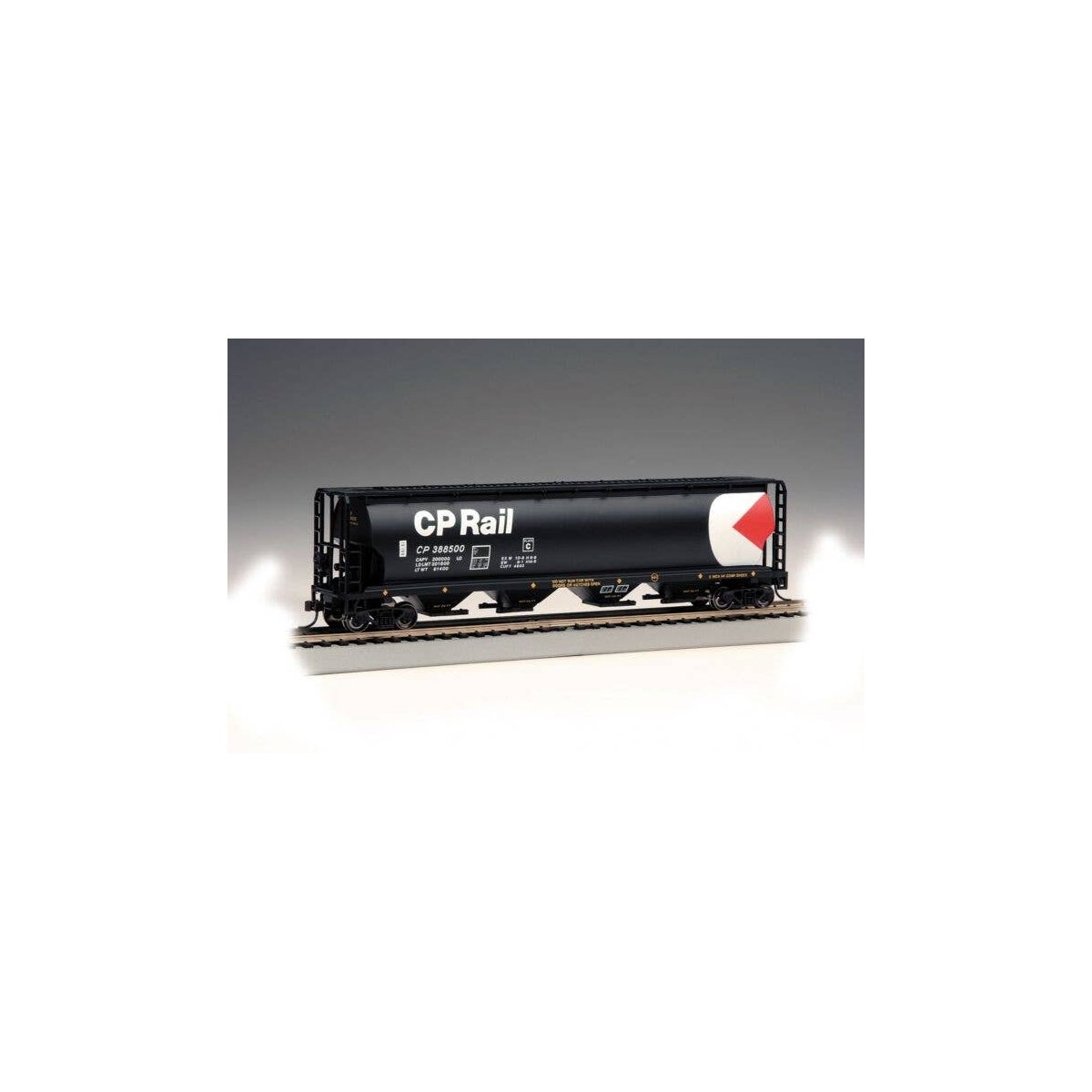 Canadian Cylindrical 4-Bay Grain Hopper - Ready to Run - Silver Series(R) -- Canadian Pacifi, HO, Bachmann Industries 19129