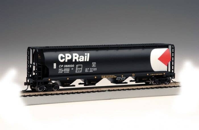 Canadian Cylindrical 4-Bay Grain Hopper - Ready to Run - Silver Series(R) -- Canadian Pacifi, HO, Bachmann Industries 19129