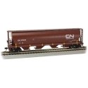 Canadian Cylindrical 4-Bay Grain Hopper - Ready to Run - Silver Series(R) -- Canadian Nation, HO, Bachmann Industries 19103