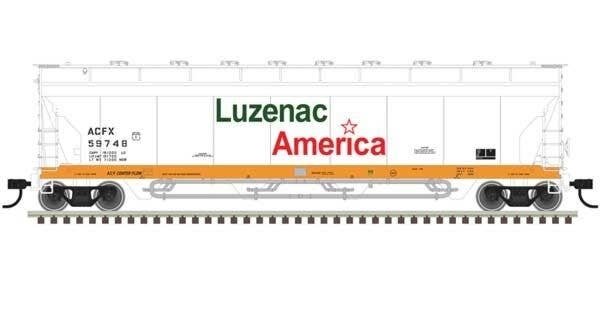 Pressureaide Centerflow Covered Hopper - Ready to Run - Master(R) -- Luzenac America , N, Atlas Model Railroad Co. 50006073