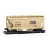 ACF 39′ 2-Bay Center-Flow Covered Hopper - Round Hatches - Ready to Run -- CSX B&O 227588 (be, N, Micro Trains Line 9200640