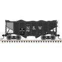 55-Ton Fishbelly Hopper with Load - Ready to Run -- Norfolk & Western 80740 (MOW, bla, N, Atlas Model Railroad Co. 50007230