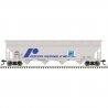 ACF 5250 4-Bay Centerflow Hopper - Ready to Run -- Rocor Resins 945253 (gray, blue, black), N, Trainman 50007117