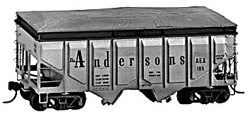 USRA 36′ 2-Bay Panel Side Rebuilt Covered Hopper - Andersons Co. Grain Car -- Undecorated Singl, HO, Tichy Train Group 4031