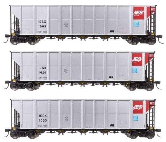 50′ RD-4 Hopper 3-Pack - Ready to Run -- Alliant Energy IESX 1005, 1024, 1035, HO, WalthersMainline 56876