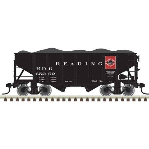 55-Ton Fishbelly Hopper with Load 3-Pack - Ready to Run -- Reading 65235, 65251, 6527, N, Atlas Model Railroad Co. 50007223