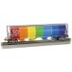 Canadian Cylindrical 4-Bay Grain Hopper, Flashing FRED - Ready to Run -- Canadian National (, HO, Bachmann Industries 73805