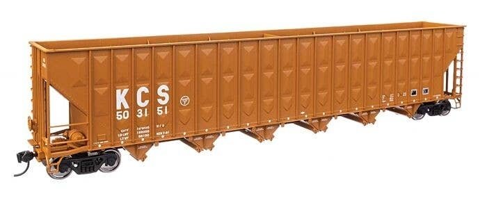 73′ Greenville 7,000 Cubic Foot Wood Chip Hopper - Ready to Run -- Kansas City Southern 503151, HO, WalthersMainline 56346