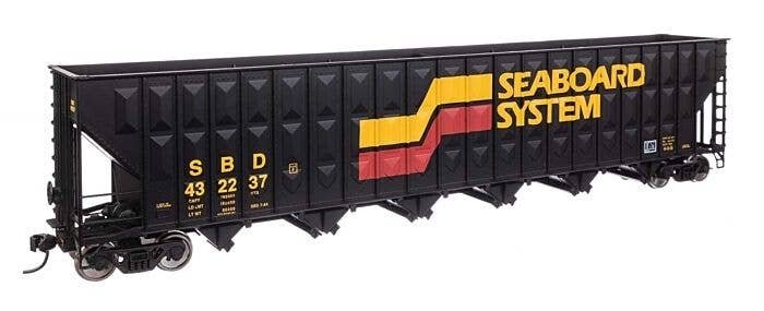 73′ Greenville 7,000 Cubic Foot Wood Chip Hopper - Ready to Run -- Seaboard System 432237, HO, WalthersMainline 56364