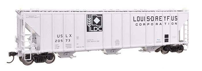 55′ Evans 4780 Covered Hopper - Ready To Run -- Louis Dreyfus USLX 20573, HO, WalthersProto 106199