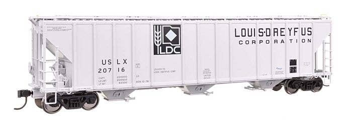 55′ Evans 4780 Covered Hopper - Ready To Run -- Louis Dreyfus USLX 20716, HO, WalthersProto 106201