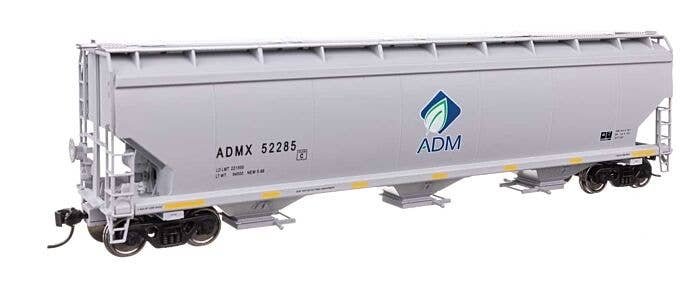 60′ NSC 5150 3-Bay Covered Hopper - Ready to Run -- Archer-Daniels-Midland 52285, HO, WalthersMainline 7738