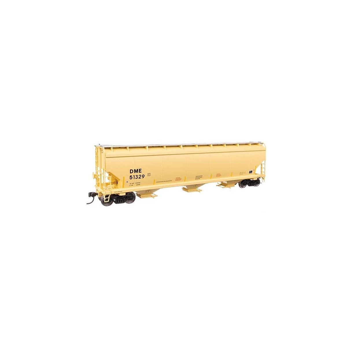 60′ NSC 5150 3-Bay Covered Hopper - Ready to Run -- Dakota, Minnesota & Eastern 51329, HO, WalthersMainline 7750