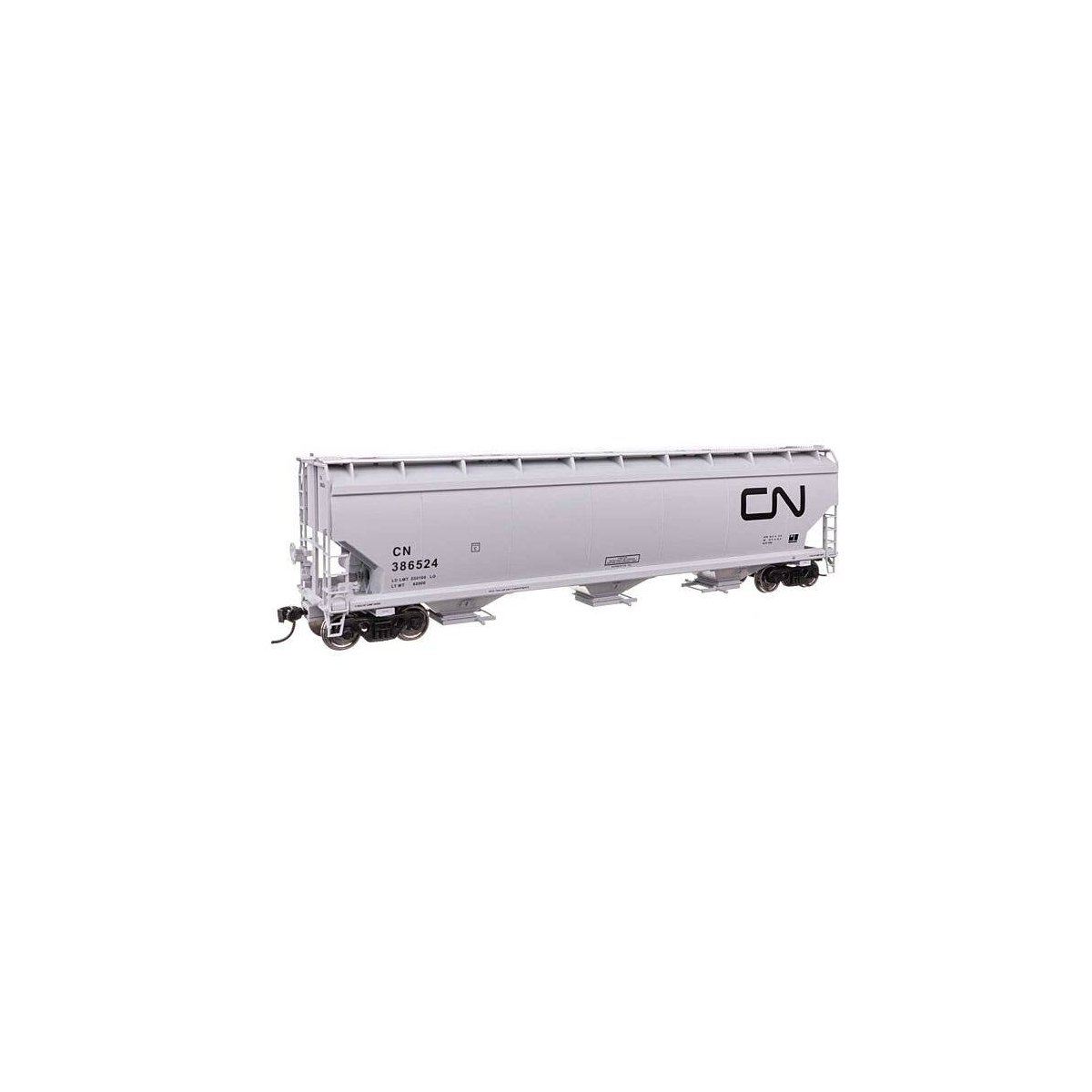 60′ NSC 5150 3-Bay Covered Hopper - Ready to Run -- Canadian National 386524, HO, WalthersMainline 7743