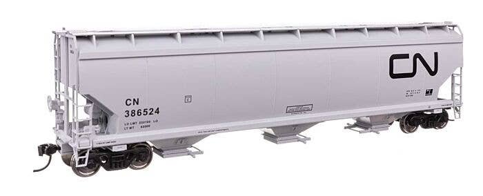 60′ NSC 5150 3-Bay Covered Hopper - Ready to Run -- Canadian National 386524, HO, WalthersMainline 7743