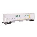 57′ Trinity 4750 3-Bay Covered Hopper - Ready to Run -- Soo Line 74627, HO, WalthersMainline 49076