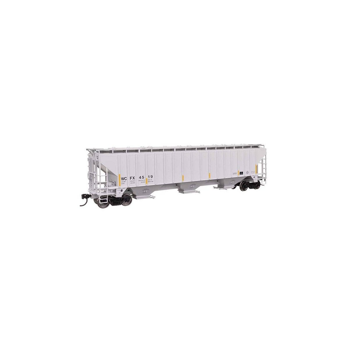 57′ Trinity 4750 3-Bay Covered Hopper - Ready to Run -- General Electric Rail Service WCFX 4519, HO, WalthersMainline 49077