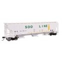 57′ Trinity 4750 3-Bay Covered Hopper - Ready to Run -- Soo Line 74552, HO, WalthersMainline 49074