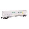 57′ Trinity 4750 3-Bay Covered Hopper - Ready to Run -- Soo Line 74552, HO, WalthersMainline 49074