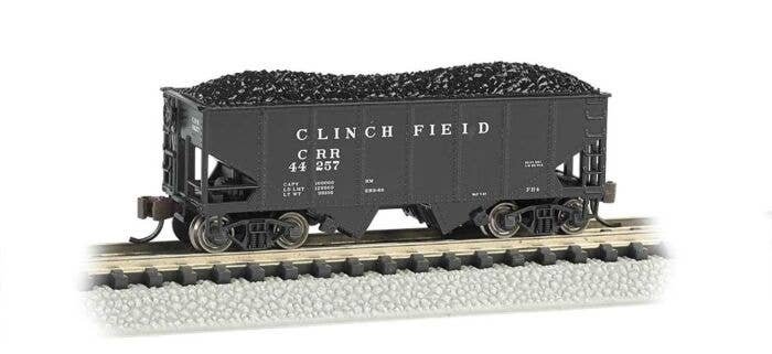 USRA 55-Ton 2-Bay Open Hopper w/Load - Ready to Run - Silver Series(R) -- Clinchfield 44257 (, N, Bachmann Industries 19554
