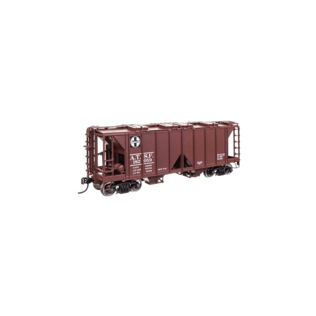 ACF 1958 Cu Ft Covered Hopper - Ready to Run -- Santa Fe 182059, HO, WalthersMainline 49707