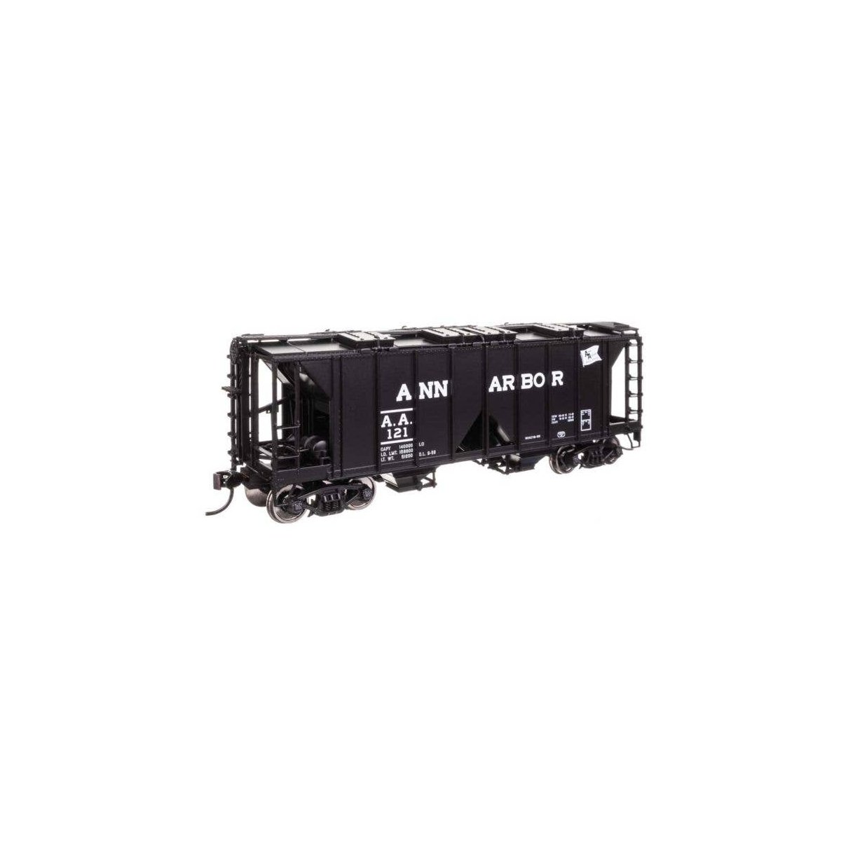 ACF 1958 Cu Ft Covered Hopper - Ready to Run -- Ann Arbor 121, HO, WalthersMainline 49704