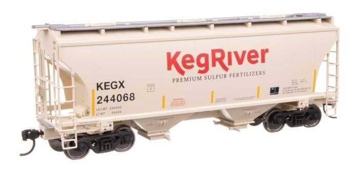 39′ Trinity 3281 2-Bay Covered Hopper - Ready-to-Run -- Keg River 244068, HO, WalthersMainline 49315