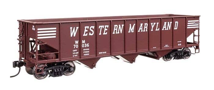 70-Ton AAR 3-Bay Open Hopper - Ready to Run -- Western Maryland 70036, HO, WalthersMainline 56758