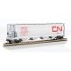 Canadian Cylindrical 4-Bay Grain Hopper - Ready to Run - Silver Series(R) -- Canadian Nation, HO, Bachmann Industries 19113