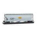 ACF 3-Bay Center Flow Covered Hopper with Elongated Hatches - Ready to Run -- Norfolk Souther, N, Micro Trains Line 9400980