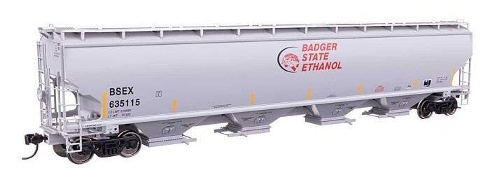 67′ Trinity 6351 4-Bay Covered Hopper - Ready to Run -- Badger State Ethanol BSEX 635115, HO, WalthersProto 110315