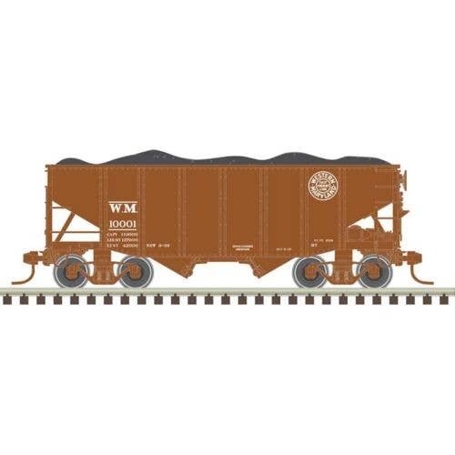 55-Ton Fishbelly Hopper with Load - Ready to Run -- Western Maryland 11705 (Boxcar Re, N, Atlas Model Railroad Co. 50007226