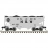 55-Ton Fishbelly Hopper with Load - Ready to Run -- Norfolk & Western 96989 (gray, bl, N, Atlas Model Railroad Co. 50007299