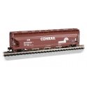 56′ 4-Bay Center-Flow Hopper - Ready to Run - Silver Series(R) -- Conrail 892056 (Boxcar Red,, N, Bachmann Industries 17566
